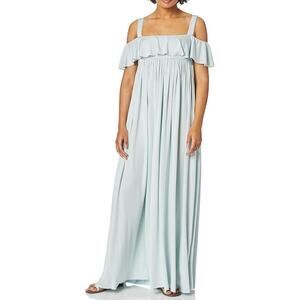 Rachel Pally Women's Renee Dress Cloud Powder Blue Off The Shoulder Ruffle Flowy